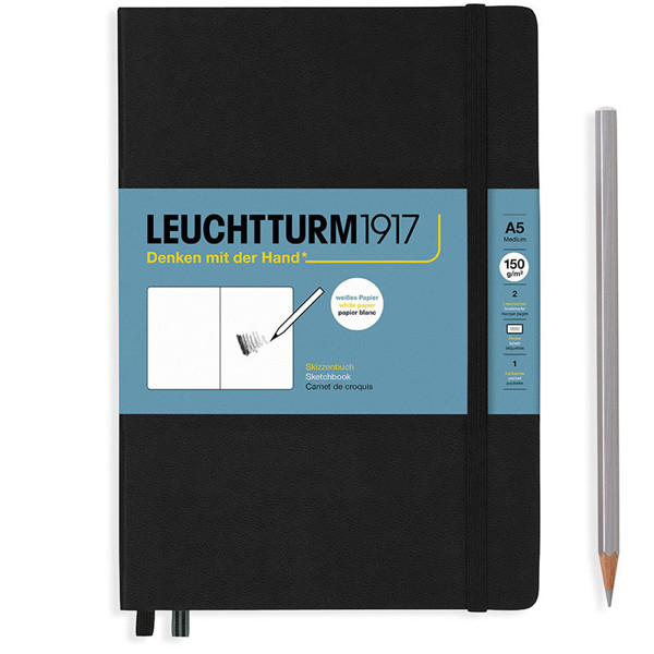LEUCHTTURM1917 Sketchbook Medium A5 Black