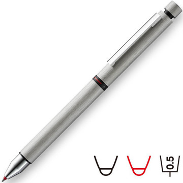 LAMY cp1 tri pen Brushed balpen rood - zwart - potlood 0.5mm