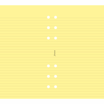 filofax Personal papier gelijnd geel