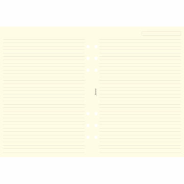 filofax A5 papier gelijnd creme