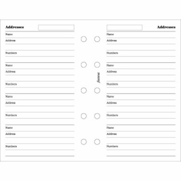 Afbeeldingen van Filofax Mini naam / adres / telefoon wit papier