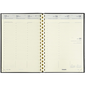agenda Brepols Bretime 16M Calpe 16 maanden 145x210mm 7/2 - zwart
