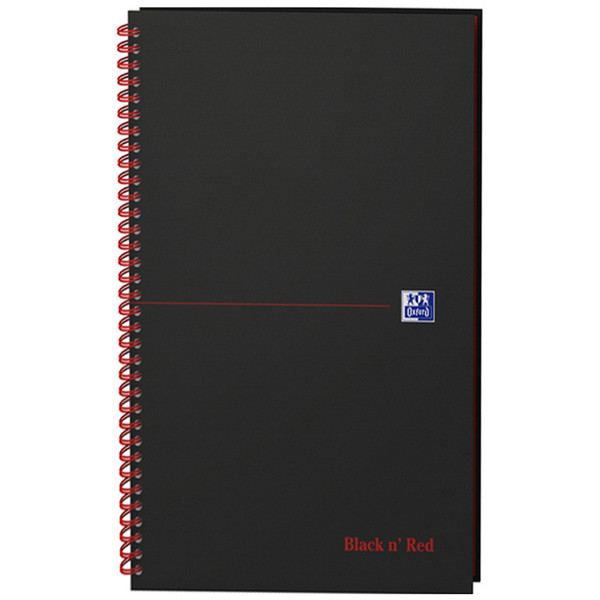 notitieboek Oxford Black n' Red      A5 gelijnd  70vel 90gr spiraal