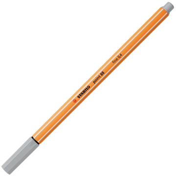 fineliner Stabilo point 88-94 lichtgrijs