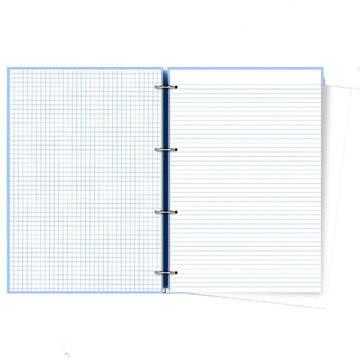 Filofax A4 gelijnd - geruit - blanco wit