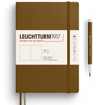 LEUCHTTURM1917 Medium A5 Softcover notitieboek Spice Brown blanco