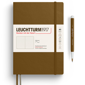 LEUCHTTURM1917 Medium A5 Softcover notitieboek Spice Brown dotted