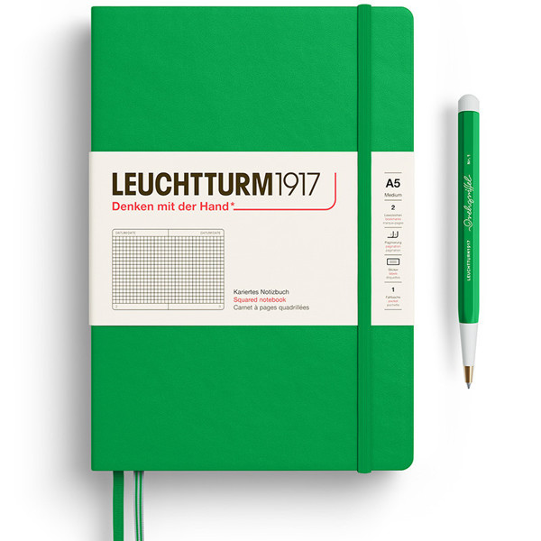 LEUCHTTURM1917 Medium A5 notitieboek Spring Leaf geruit