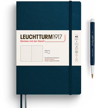LEUCHTTURM1917 Medium A5 Softcover notitieboek Deep Sea dotted