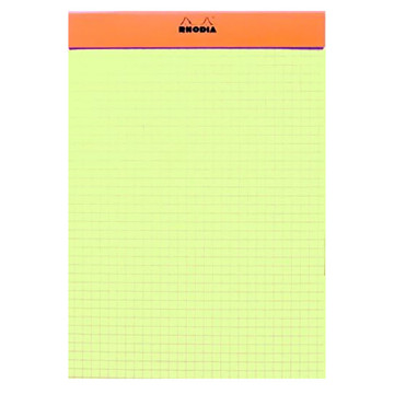 Rhodia notitieblok No.16 A5  ruit 5mm geel papier