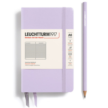 LEUCHTTURM1917 Pocket A6 notitieboek Lilac geruit