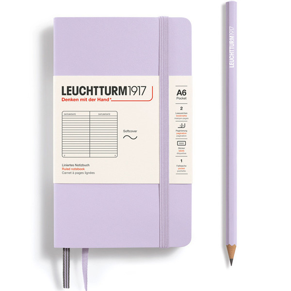 LEUCHTTURM1917 Pocket A6 Softcover notitieboek Lilac gelijnd