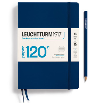 LEUCHTTURM1917 Medium A5 notitieboek 120g Navy gelijnd