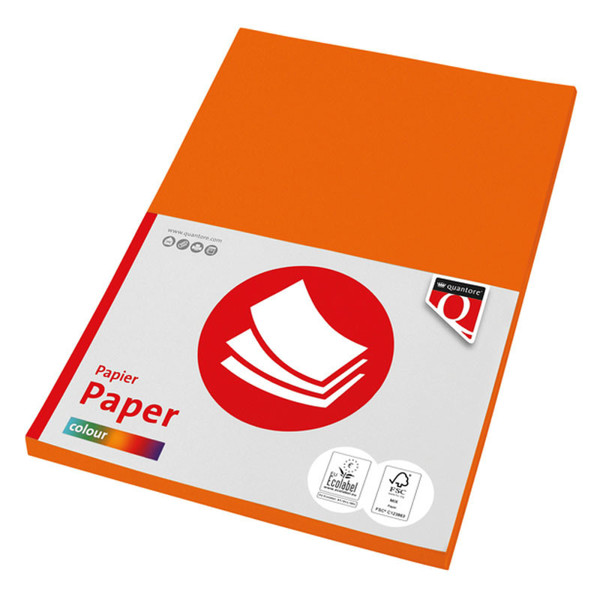 kopieerpapier Quantore Colour A4 160gr 50vel oranje