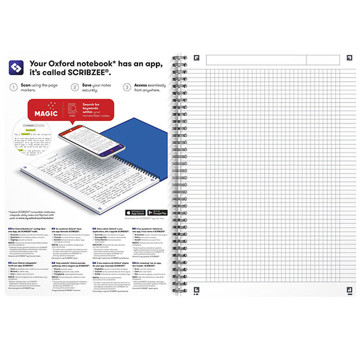 notitieboek Oxford Urban Mix A4 ruit 5mm 90vel 90gr spiraal 