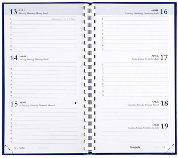 schoolagenda Brepols Clear Prof 95x160mm 7/2 spiraal