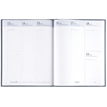 schoolagenda Brepols Prevision Polyprop 7/2 zwart - rood - blauw