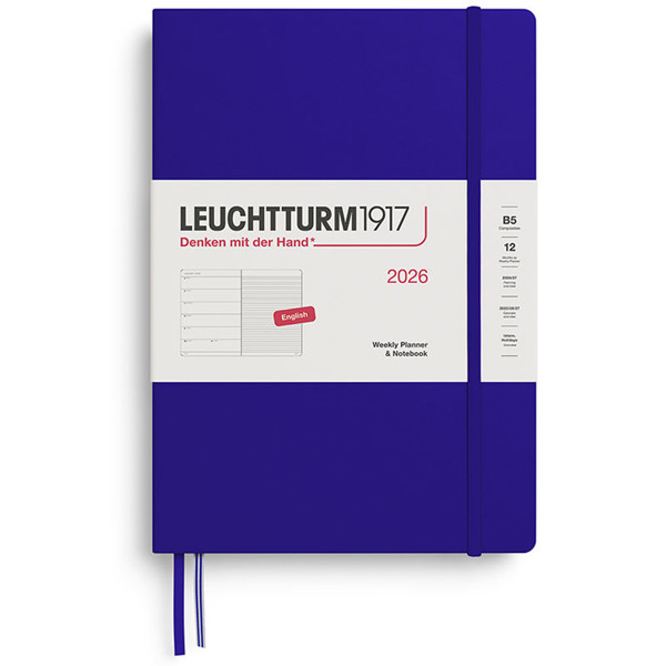 Leuchtturm1917 agenda 2026 Weekly Planner & Notebook Composition (B5) Hardcover Ink