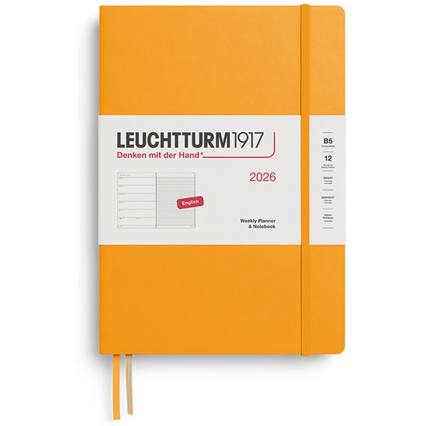 Leuchtturm1917 agenda 2026 Weekly Planner & Notebook Composition (B5) Hardcover Rising Sun