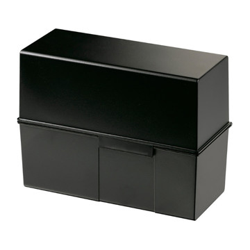 kaartenbak Han plastic A6 zwart