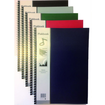 plakboek Papyrus 230x330mm 40vel spiraal - blauw / beige / zwart / rood / groen