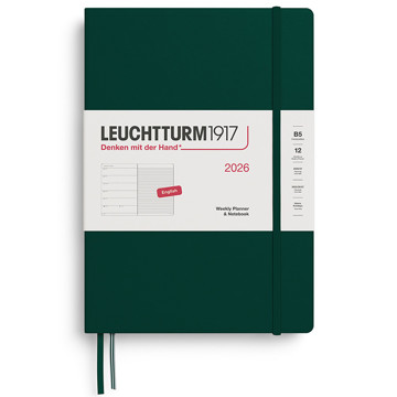 Leuchtturm1917 agenda Weekly Planner & Notebook Composition (B5) Hardcover Forest Green