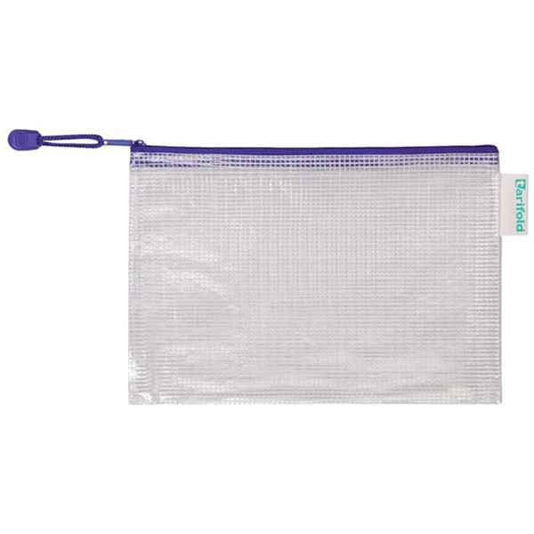etui Tarifold A4 330x240mm transparant blauwe rits