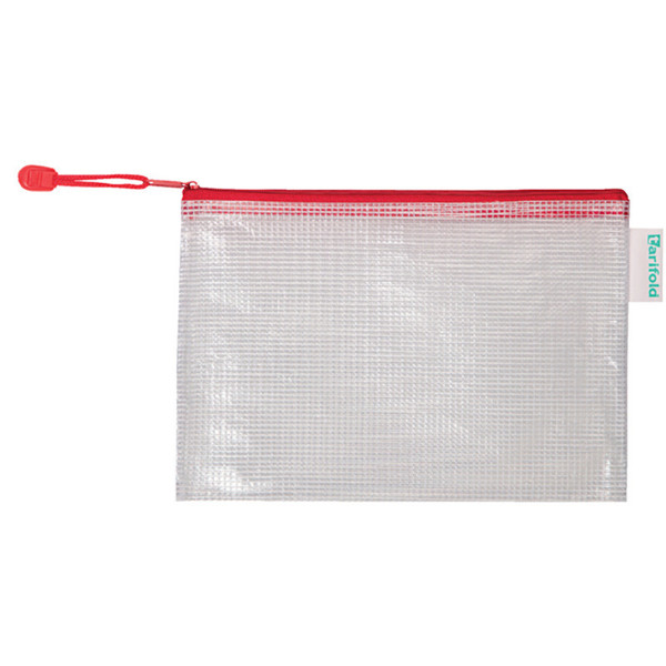 etui Tarifold A5 235x165mm transparant rode rits