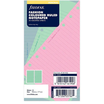 filofax Personal gelijnd diverse kleuren fashion 30vel
