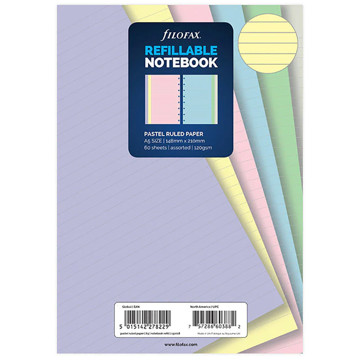 Filofax Notebook A5  gelijnd pastel - 60vel