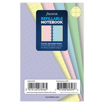 Filofax Notebook Pocket  geruit pastel 5mm - 60vel