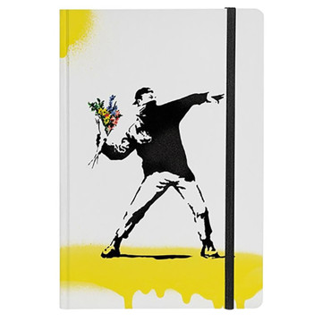 Pininfarina notitieboek Stone paper gelijnd Banksy Flower