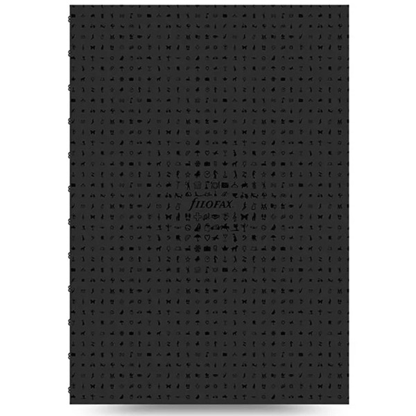 Filofax Notebook A5 Icon Folio Black gelijnd