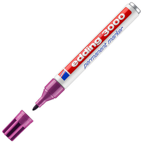 edding 3000 viltstift permanent 1.5-3mm rood violet