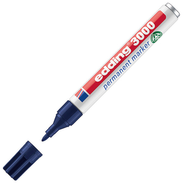 edding 3000 viltstift permanent 1.5-3mm staalblauw