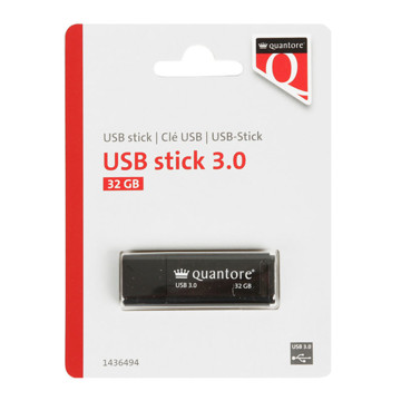 usb-stick Quantore - 32GB USB 3.0 zwart