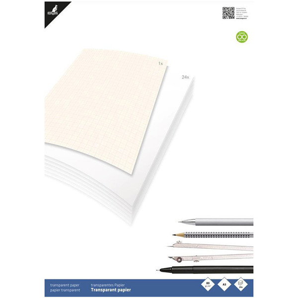 transparantpapier blok Kangaro A3 80gr 24vel