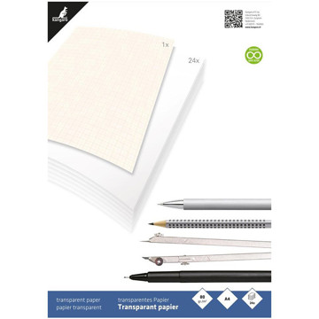 transparantpapier blok Kangaro A4 80gr 24vel 