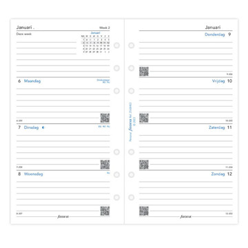 filofax Personal calendarium 7 dagen op 2 pagina's  NL gelijnd
