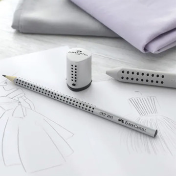 faber-castell grip 2001 silver gum