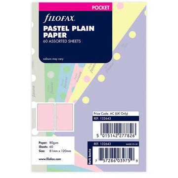 Filofax Pocket papier blanco pastel