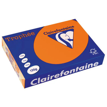 kopieerpapier Clairefontaine Trophee A4 120gr 250vel 1763 fel oranje