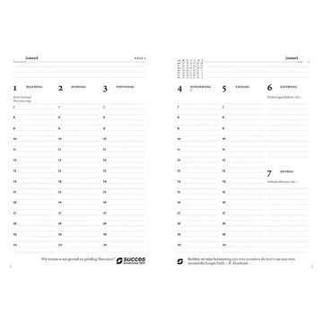 Succes calendarium Executive A5 7 dagen op 2 pagina's box