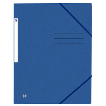 elastomap Oxford Top File+ A4 - 3 kleppen - blauw
