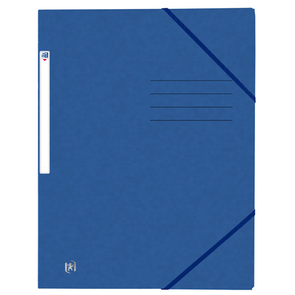 elastomap Oxford Top File+ A4 - 3 kleppen - blauw
