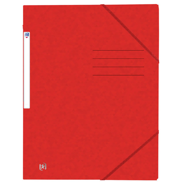 elastomap Oxford Top File+ A4 - 3 kleppen - rood