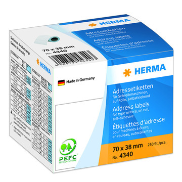 etiket Herma adres 4340 70x38mm 250stuks op rol