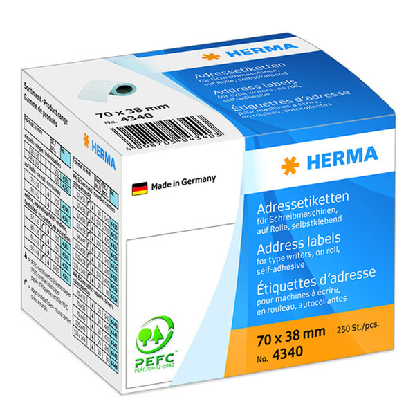 etiket Herma adres 4340 70x38mm 250stuks op rol