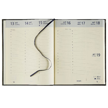 Brepols agenda Optivision Large  Classica  7/2 zwart - blauw - rood