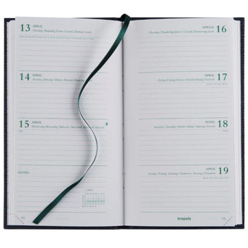 Brepols agenda 2026 Ecorama Eco Kazar   7/2 spiraal - bruin - blauw
